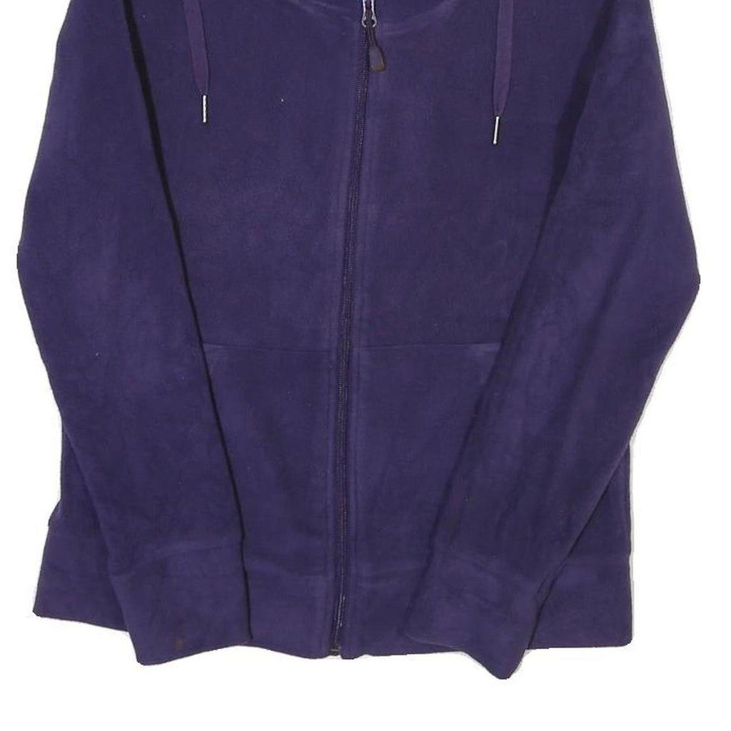 CALVIN KLEIN Womens Purple Zip Jacket S Polyester Blend Plain Stylish Comfort