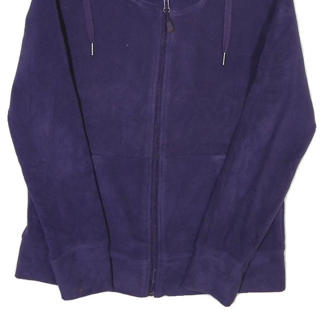 CALVIN KLEIN Womens Purple Zip Jacket S Polyester Blend Plain Stylish Comfort