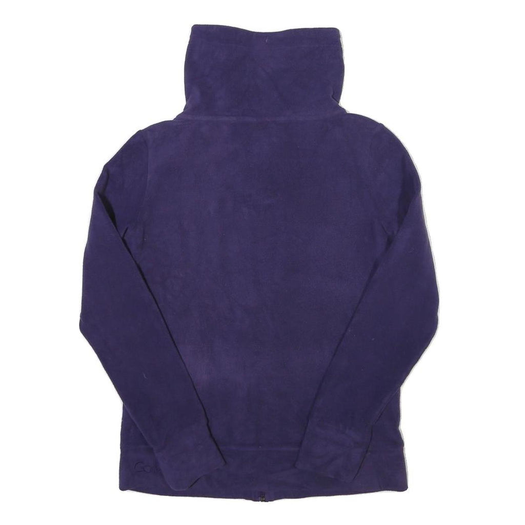 CALVIN KLEIN Womens Purple Zip Jacket S Polyester Blend Plain Stylish Comfort