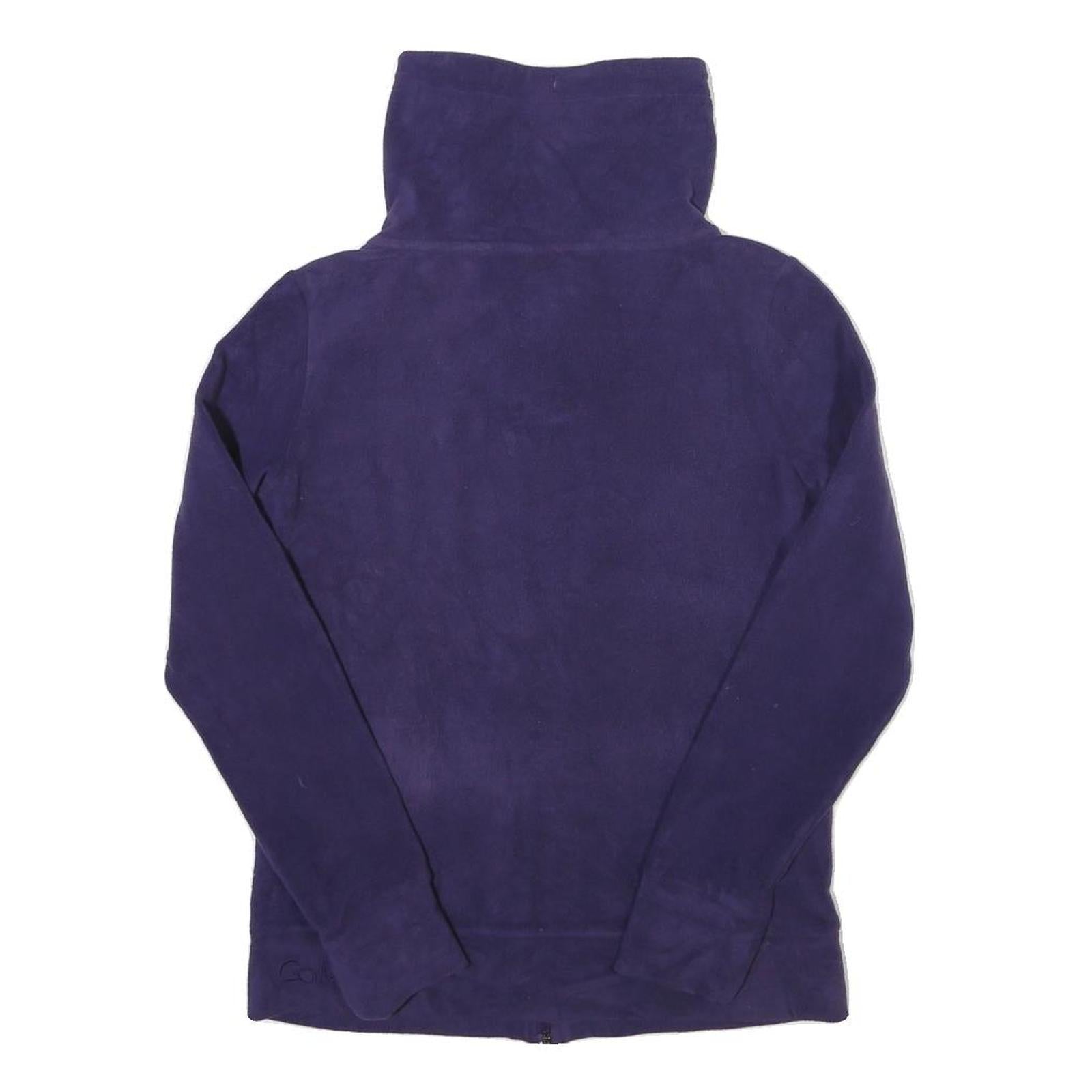 CALVIN KLEIN Womens Purple Zip Jacket S Polyester Blend Plain Stylish Comfort