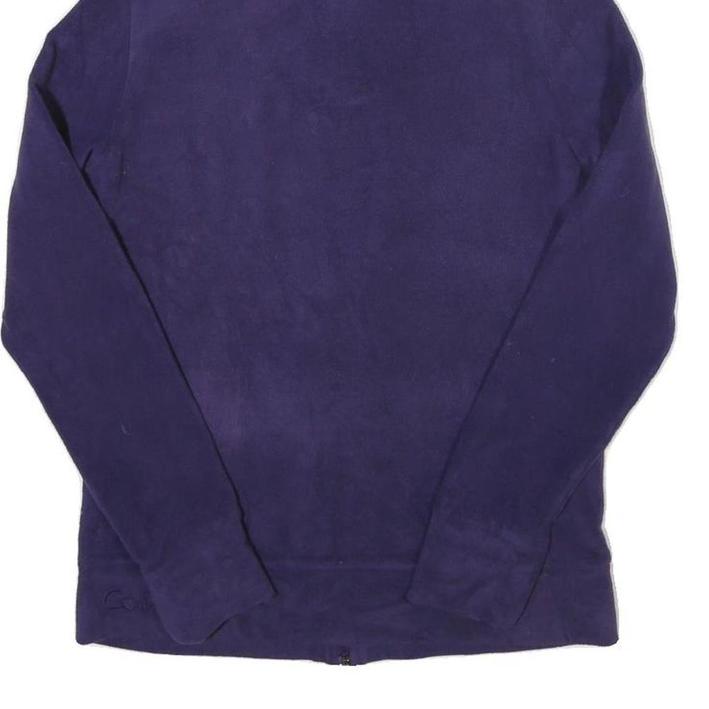 CALVIN KLEIN Womens Purple Zip Jacket S Polyester Blend Plain Stylish Comfort