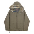 WOOLRICH Mens Green Nylon Jacket XL Hooded Zip Outerwear Casual Winter