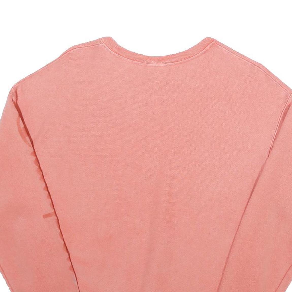 CHAMPION Womens Pink Sweatshirt Crew Neck L Logo Printed Sleeve Casual Pullover