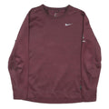 NIKE Mens Maroon Crew Neck M Sweatshirt Polyester Blend Casual Athletic