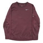 NIKE Mens Maroon Crew Neck M Sweatshirt Polyester Blend Casual Athletic