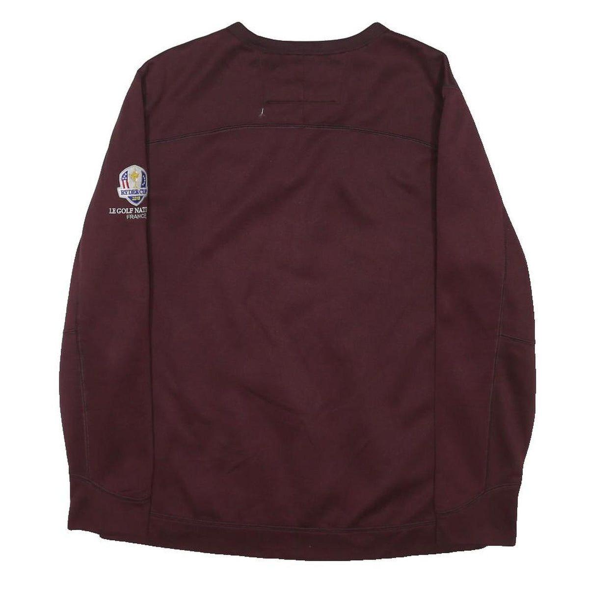 NIKE Mens Maroon Crew Neck M Sweatshirt Polyester Blend Casual Athletic