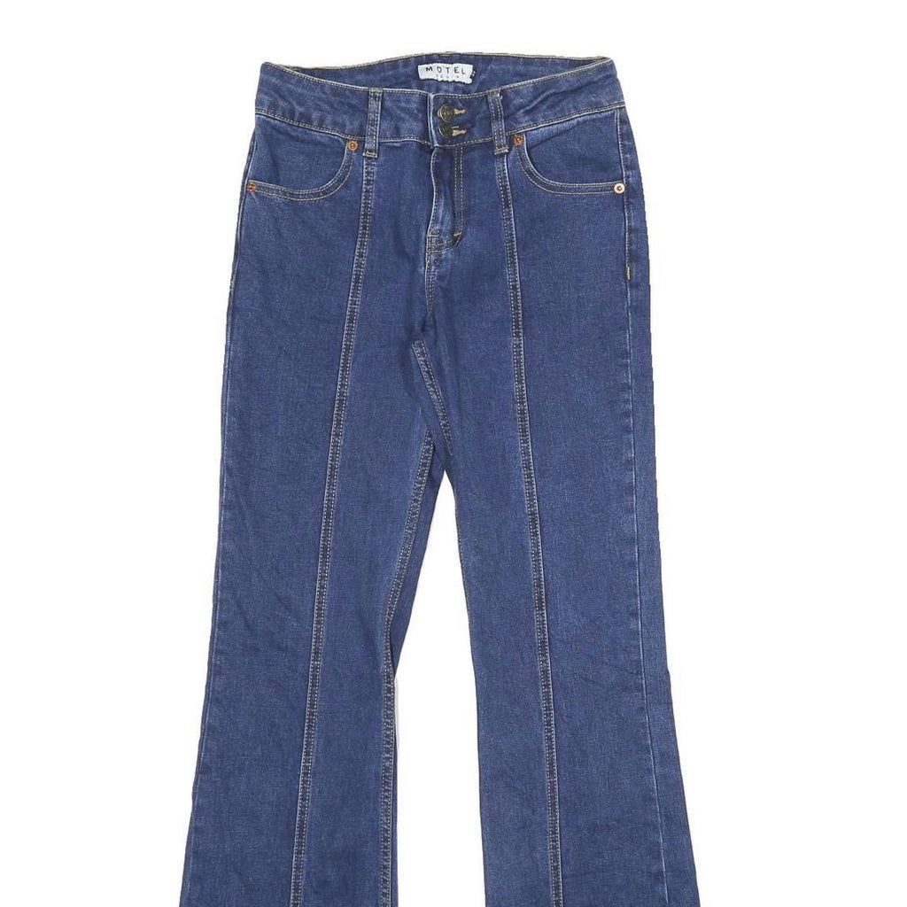 MOTEL Womens Jeans Blue Regular Flared Denim Medium W33 L33 Stylish Comfortable