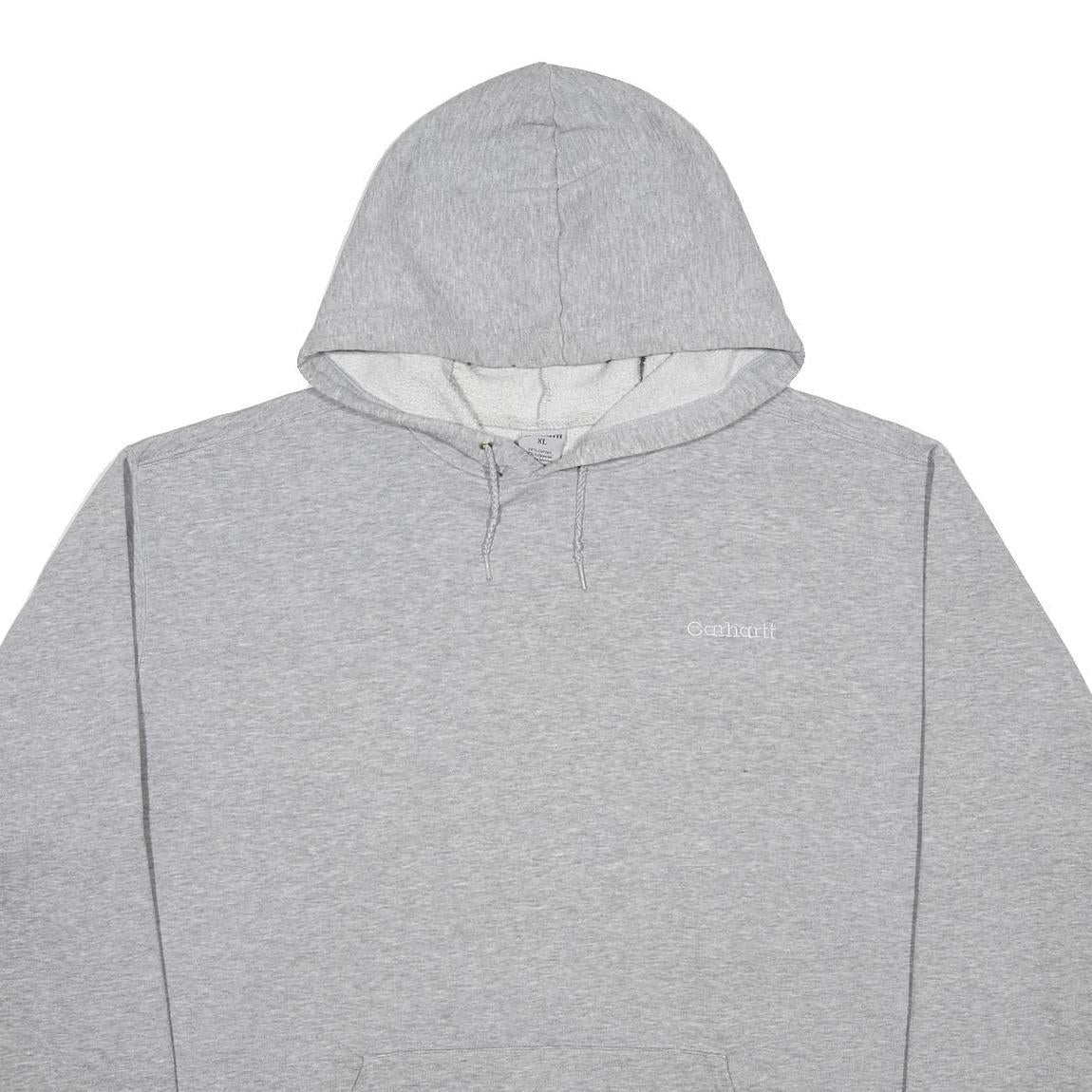 CARHARTT Mens Grey Hoodie XL Cotton Blend Pullover Casual Sweatshirt