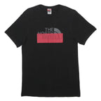 THE NORTH FACE Mens Black Red Graphic T-Shirt S Short Sleeve Crew Neck Logo