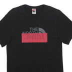 THE NORTH FACE Mens Black Red Graphic T-Shirt S Short Sleeve Crew Neck Logo