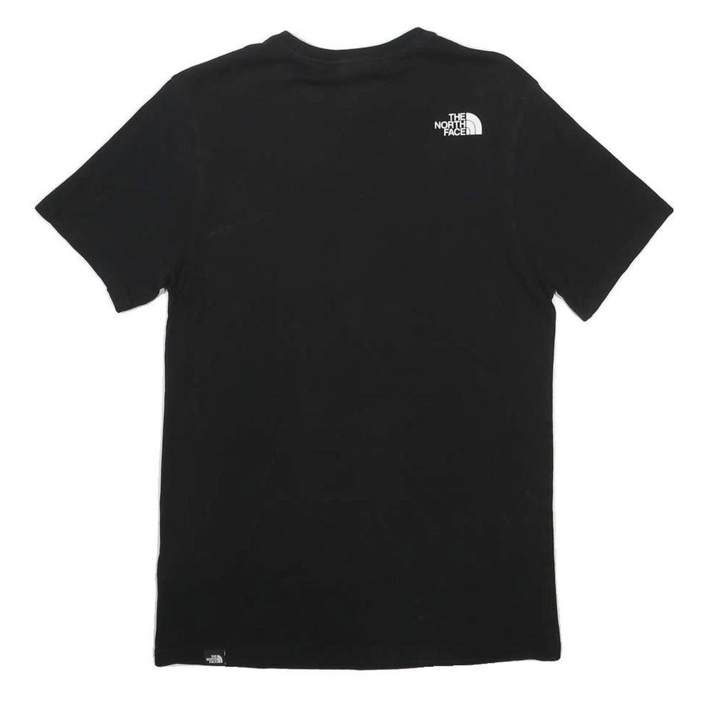 THE NORTH FACE Mens Black Red Graphic T-Shirt S Short Sleeve Crew Neck Logo