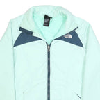 THE NORTH FACE Womens Mint & Navy Blue Jacket S Polyester Blend Zip Outdoor