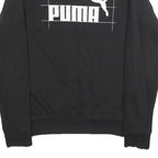 PUMA Womens Black Cotton Blend Crew Neck Sweatshirt UK 12 Casual Pullover