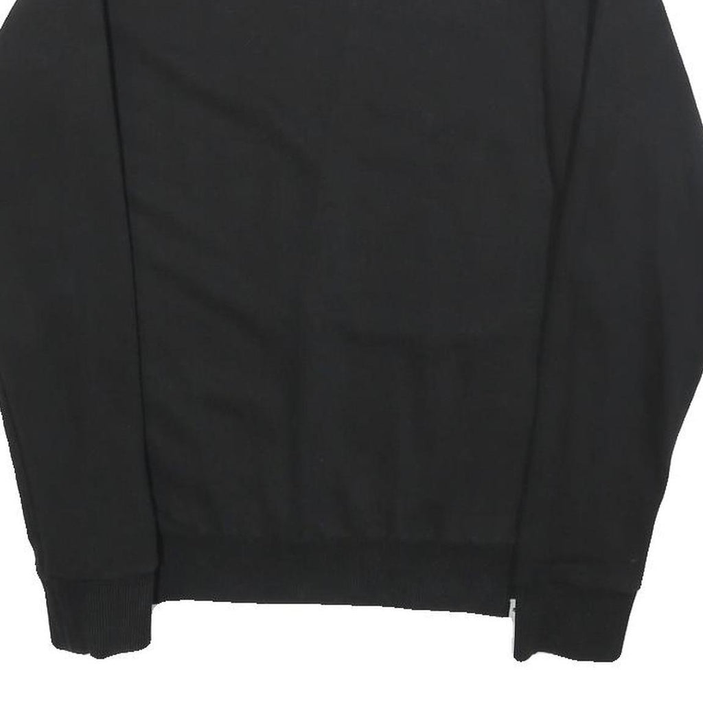 PUMA Womens Black Cotton Blend Crew Neck Sweatshirt UK 12 Casual Pullover