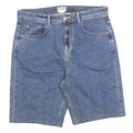 TIMBERLAND Mens Denim Blue Casual Shorts L W34 Cotton Blend Relaxed Fit