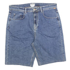 TIMBERLAND Mens Denim Blue Casual Shorts L W34 Cotton Blend Relaxed Fit