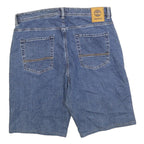 TIMBERLAND Mens Denim Blue Casual Shorts L W34 Cotton Blend Relaxed Fit