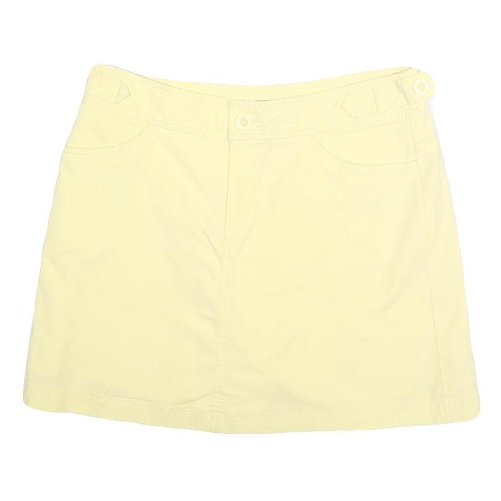 DOCKERS Womens Yellow Cotton Blend Mini Skirt UK 6 Casual Comfortable Style
