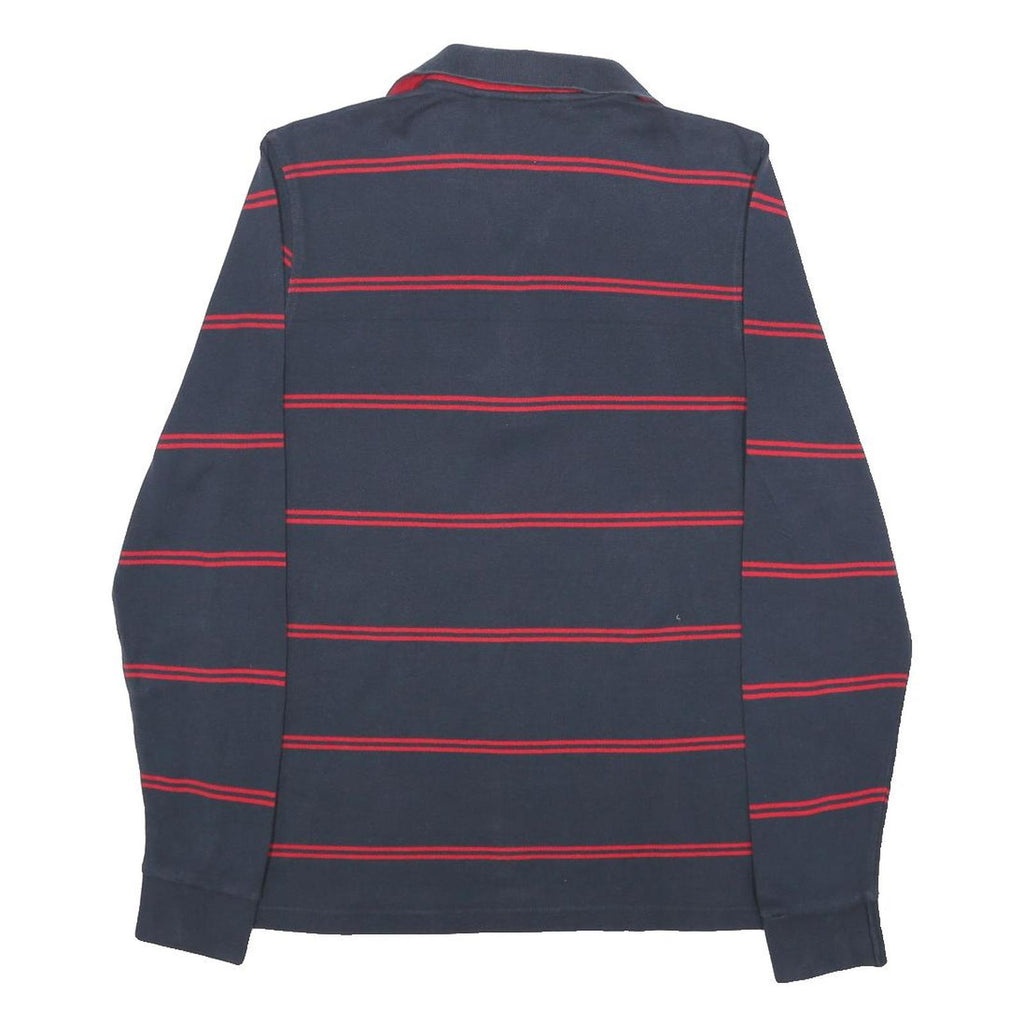 KAPPA Mens Navy Blue & Red Long Sleeve Striped Polo Shirt M Classic Logo Casual