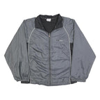 REEBOK Mens Grey & Black Sports Jacket L Polyester Blend Zip Athletic Fit
