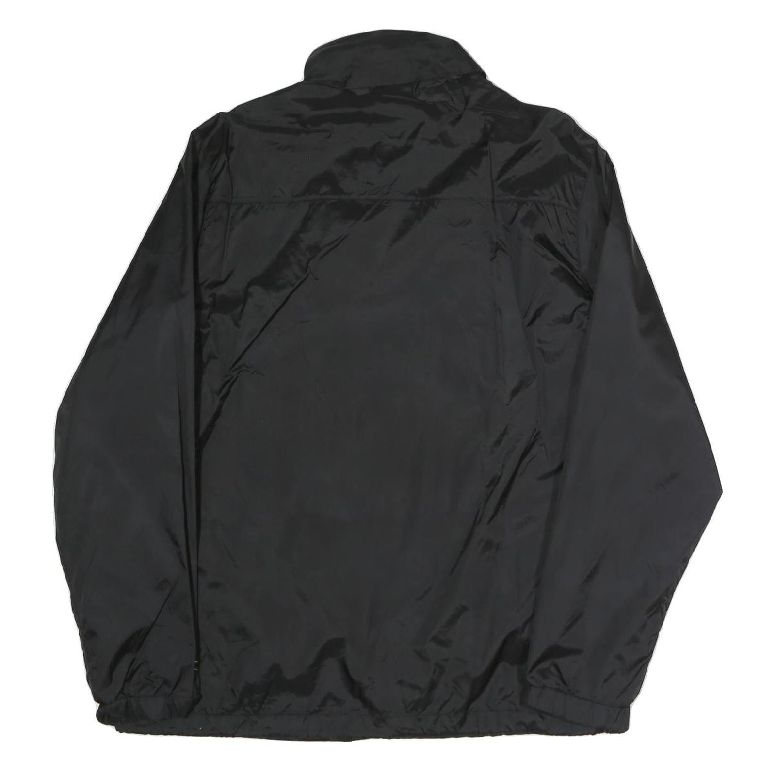 DIADORA Mens Black Track Jacket M Polyester Blend Microfibre Athletic Zip