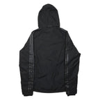 ADIDAS Mens Black ECFC Hooded Zip Jacket XS Polyester Blend Plain Lightweight