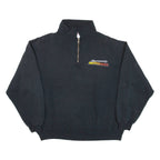 JERZEES Autorama Mens Sweatshirt Black 1/4 Zip USA L