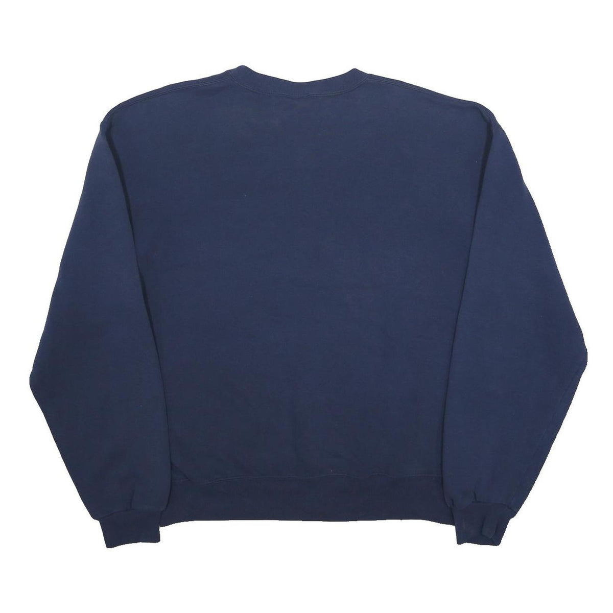 RUSSELL ATHLETIC Mens Blue Cotton Blend Crew Neck L Sweatshirt Plain Pullover