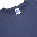 RUSSELL ATHLETIC Mens Blue Cotton Blend Crew Neck L Sweatshirt Plain Pullover