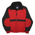 WOOLRICH Mens Red & Black Outdoor Jacket L Polyester Zip Plain Casual Winter