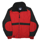 WOOLRICH Mens Red & Black Outdoor Jacket L Polyester Zip Plain Casual Winter