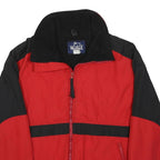 WOOLRICH Mens Red & Black Outdoor Jacket L Polyester Zip Plain Casual Winter