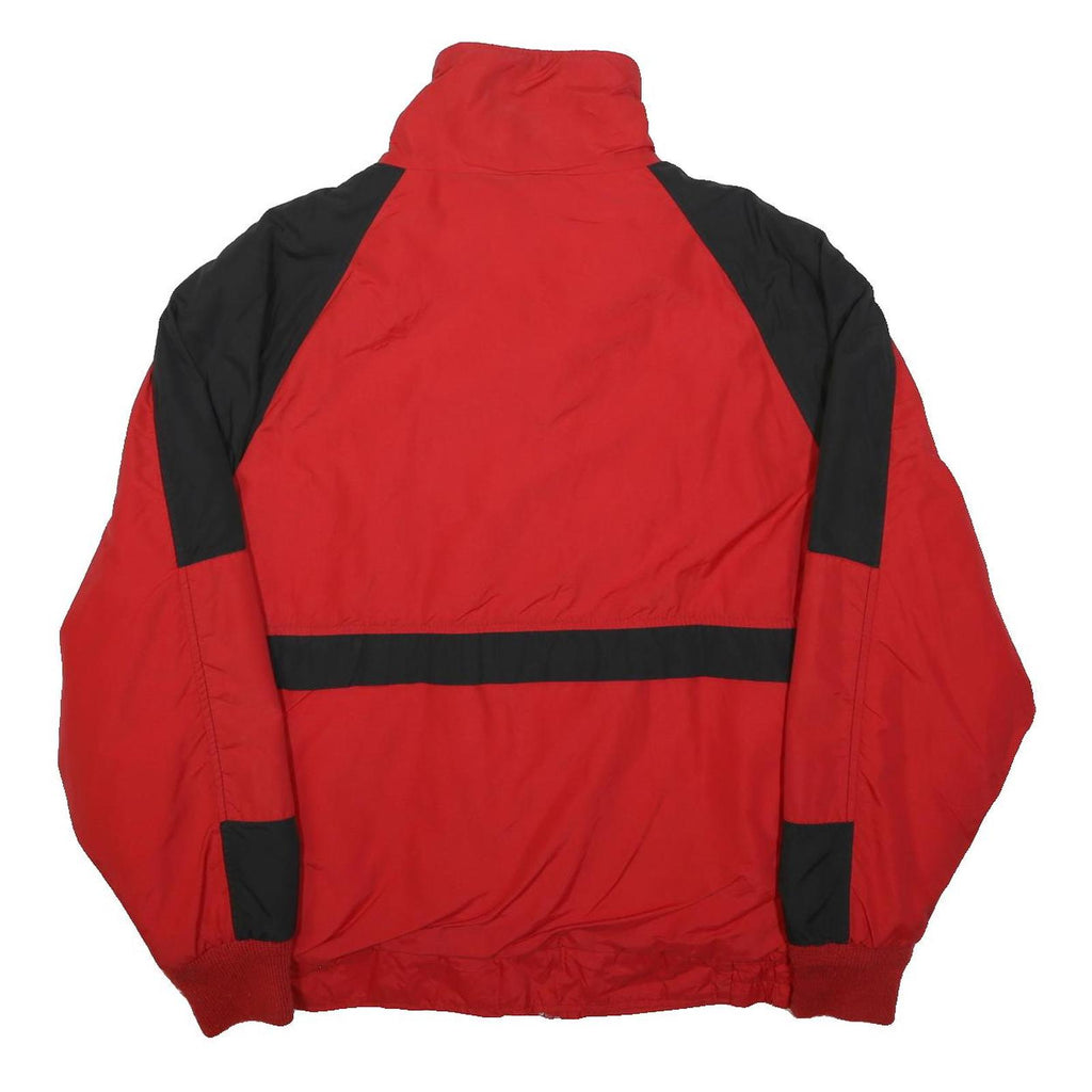 WOOLRICH Mens Red & Black Outdoor Jacket L Polyester Zip Plain Casual Winter