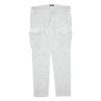 DYKER Cargo Mens Trousers Grey Slim Tapered W35 L30