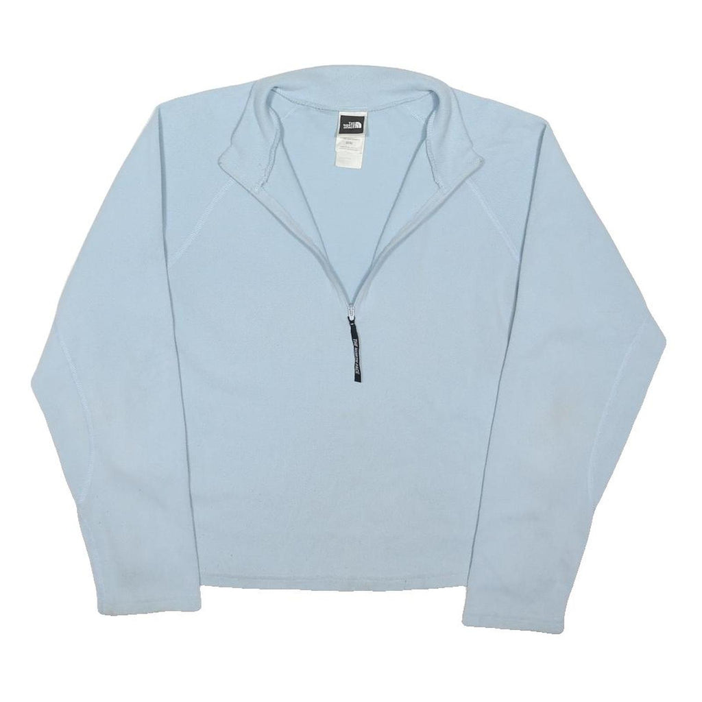 THE NORTH FACE Womens Blue Plain Pullover Crew Neck Basic Knit Jumper M Cotton