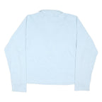 THE NORTH FACE Womens Blue Plain Pullover Crew Neck Basic Knit Jumper M Cotton
