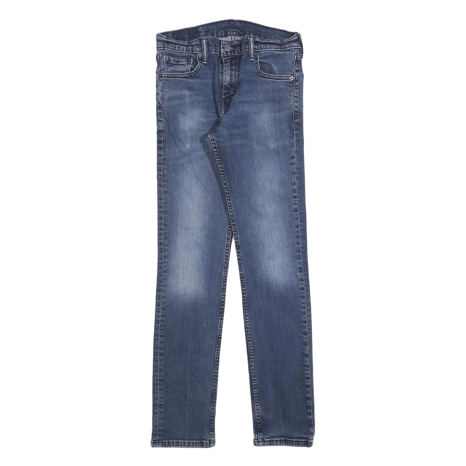 LEVI'S Mens Slim Blue Denim Jeans W30 L32 Classic Cotton Blend Zip