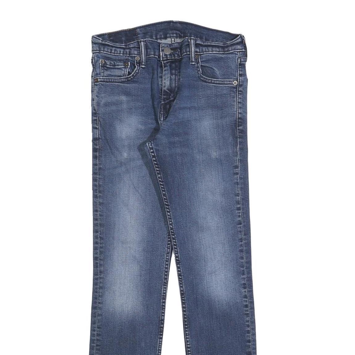 LEVI'S Mens Slim Blue Denim Jeans W30 L32 Classic Cotton Blend Zip