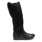 LACOSTE Womens Black Rib Knit Ankle Boots Synthetic UK 6 Knitwear Comfort