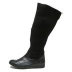 LACOSTE Womens Black Rib Knit Ankle Boots Synthetic UK 6 Knitwear Comfort