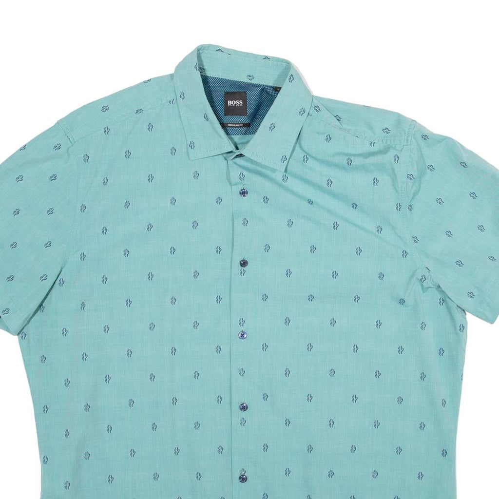 BOSS Regular Fit Mens Shirt Green L