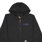 CARHARTT Mens Black Zip Front Hoodie M City of Airdrie Arena Operations Logo