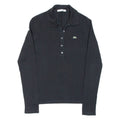 LACOSTE Mens Polo Shirt Black Long Sleeve S