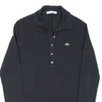 LACOSTE Mens Polo Shirt Black Long Sleeve S