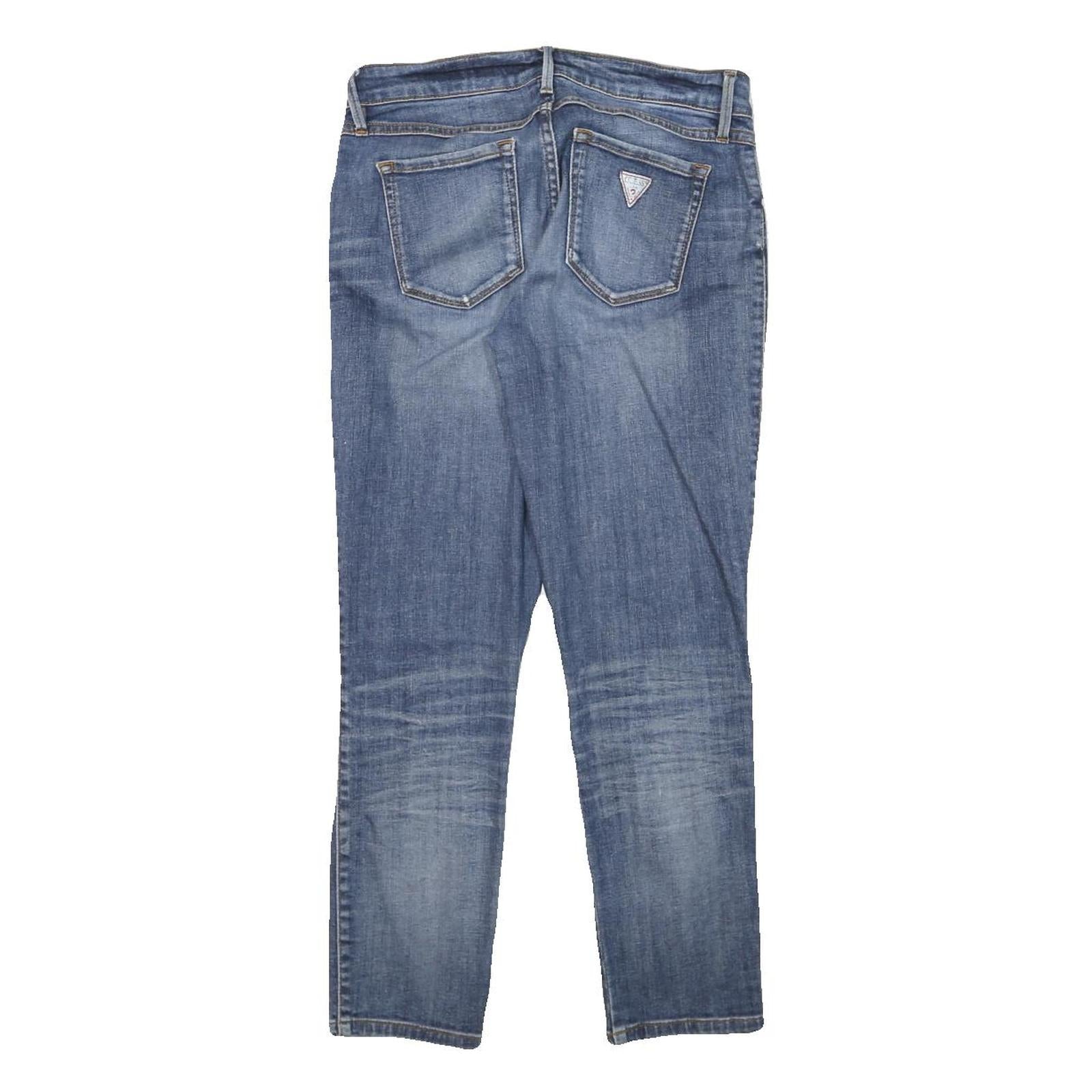 GUESS Womens Slim Blue Denim Light Woven Jeans W26 L25 Stylish Pocket