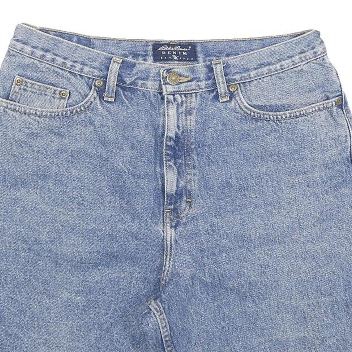 EDDIE BAUER Mens Denim Blue Casual Shorts L W31 Classic Fit Cotton Blend