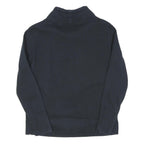 PUMA Womens Navy Blue Cotton Blend Sweatshirt Shawl Collar UK 14 Pullover