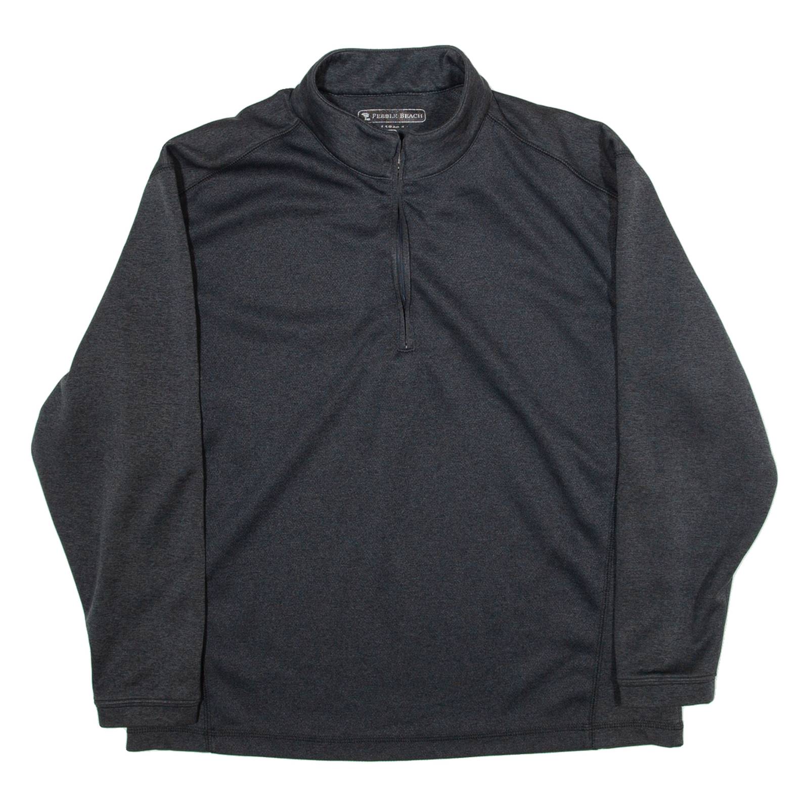 PEBBLE BEACH Womens Sweatshirt Grey 1/4 Zip M
