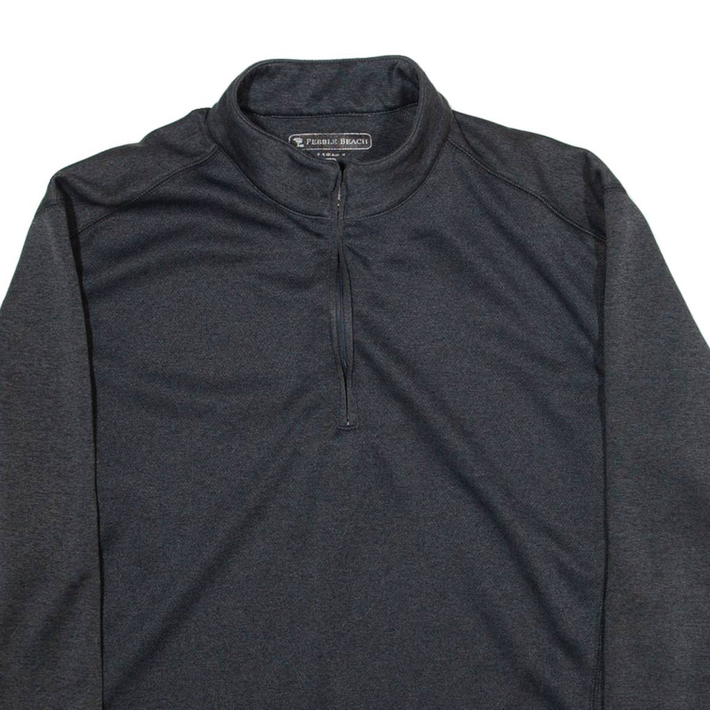 PEBBLE BEACH Womens Sweatshirt Grey 1/4 Zip M