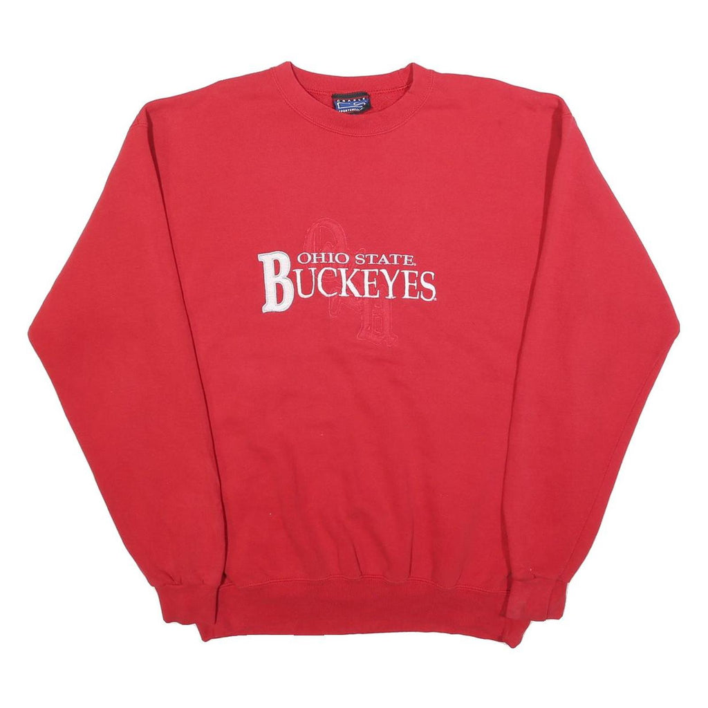 CRABLE SPORTSWEAR Mens Red Ohio State Buckeyes Crew Neck L Sweatshirt Cotton